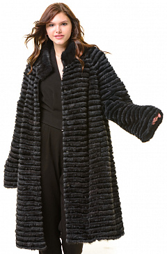 Норковая шуба графит