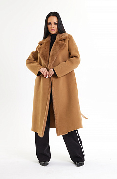 Пальто кашемировое с норкой