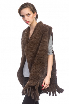 Вязаный жилет из норки