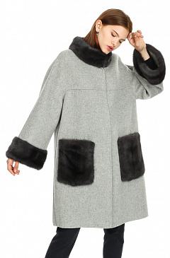 Пальто с мехом норки