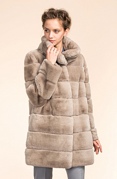 Модная шуба из кролика Рекс