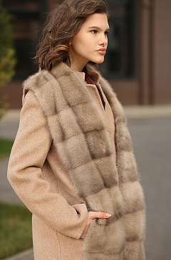 Кашемировое пальто бежевое