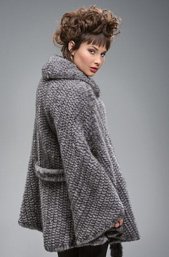 Вязаная норка графит