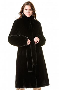Шуба BlackGlama стойка воротник
