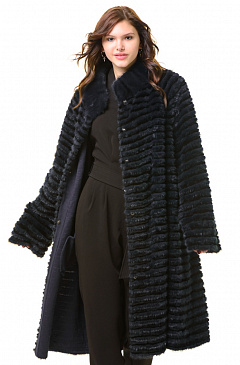 Норковая шуба на трикотаже